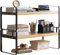 Wood Office Desk Shelf Organizer - Desktop Supplies Cute Dresser Top Organization Storage Rack and Cubicle Decor Aesthetic Bookshelf for Women Man and Kids