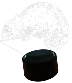 Alipis 7 Nachttischlampen Baby Nachtlicht Chamäleon Lichter Optische Täuschungslampe Schreibtischlampe Kinder Nachtlichter Für Kinder Dreidimensional Geburtstagsgeschenk 3d
