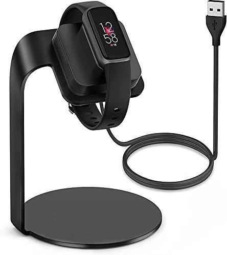 Karriter Charger Dock for/Charge 5,Charger Stand Charging Cable Dock Cradle for 2021 Luxe Smartwatch,Black