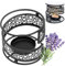 FORYNXHWIN Metallbrenner für ätherische Öle Wachsschmelzbrenner mit Keramikschale, Kerze Aroma Burner, Oil Burner, Duftlampe Aromalampe für Ätherische Öle Wohnkultur