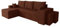 Mirjan24 Ecksofa Papani Cord, Eckcouch mit 2 Polsterhocker, Polsterecke mit Bettfunktion, L-Form Couch für Wohnzimmer, Sofa mit Bettkasten und Schlaffunktion, Wohnlandschaft (Poso 39)