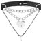 Manfnee Heart Choker Neckalce for Women Leather Chain Choker Punk Collar Necklace Emo Gothic Jewelry
