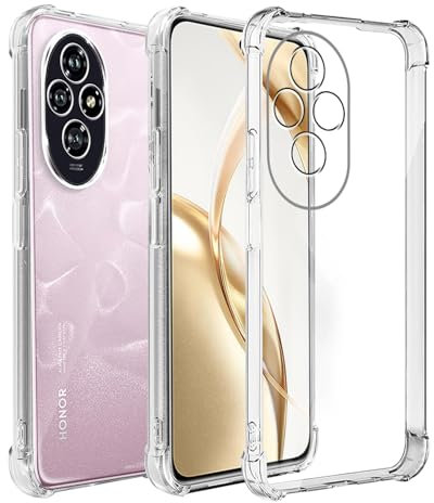 Wigento Für Honor 200 Pro Schock TPU Schutz Handy Hülle Tasche Etui Cover Transparent