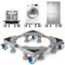 WUFANC Support Machine A Laver Seche Linge 8 Pieds 4 Roulettes, Socle Machine A Laver RéGlable 41-66cm, Socle Lave Linge Absorption Des Chocs Antidérapante (Capacité Portante 400 KG)