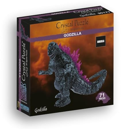 Crystal Puzzle | 3D Godzilla | Transparentes Design | 71Teile | Bausatz für Kinder und Erwachsene | HCM Kinzel