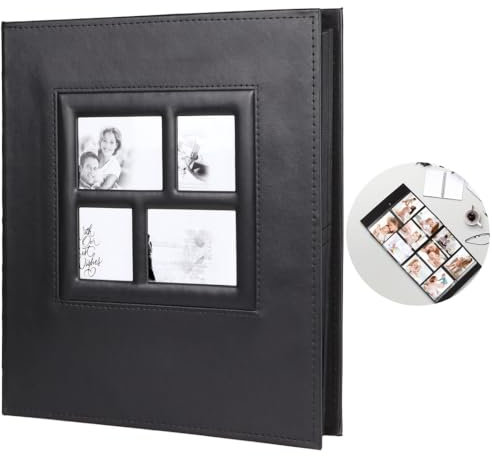 Chewtoyo Album Foto Baby für Fotos 600, Album Foto Pu Leder mit Taschen 4 X 6 Zoll, Alben Fotocover Leder für Neugeborene, Jungen Baby, Mädchen, Hochzeiten, Jubiläen, Berufe