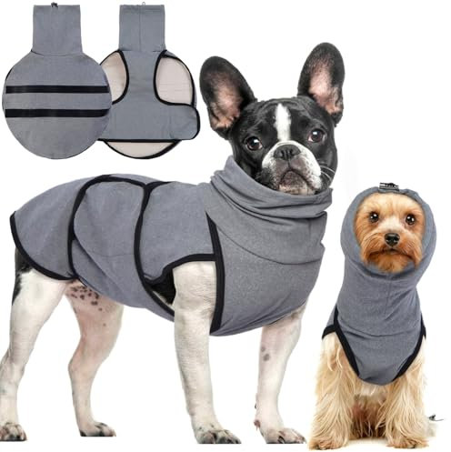 Hjyokuso Chaquetas Antiestrés para Perros, Chaleco Relajante para Perros, Chaleco Anti-Ansiedad para Perros con Capucha Calmante, Jersey para Perros Pequeños, Medianos y Grandes, Abrigo Perro