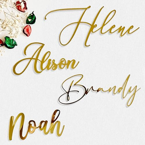 Charm Torta con Nome Personalizzato, Cake Topper in Acrilico o Legno | Decorazione per Compleanno, Battesimi, Matrimoni ed Eventi, 4 Opzioni di Font, Vari Colori