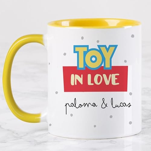 Wanapix | Taza Personalizada Enamorados | Taza Toy | Regalo San Valentin | Día de los Enamorados | Taza Cerámica | 325 ml