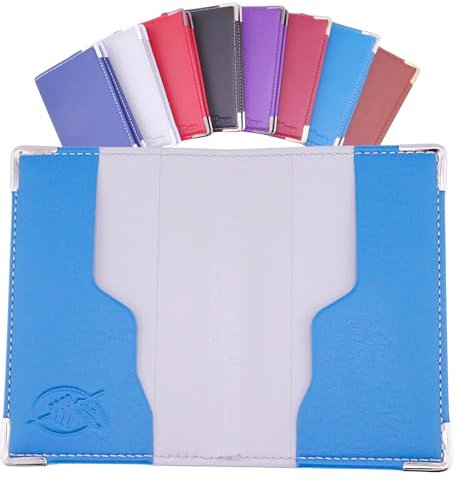 Ugozen Étui Cartes Bancaires RFID Luxéo | Porte Carte Bleue Homme/Femme Bleu Pétrole