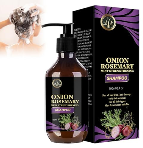 Rostblant Anti-Haarausfall Shampoo mit Zwiebel & Rosmarin,Rosmarin Shampoo für Haarwachstum,Anti Haarausfall Shampoo Feuchtigkeit Shampoo Rosemary Zwiebel