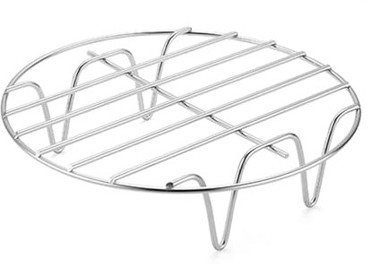 Griglia rotonda per friggitrice ad aria, 15/17/20 cm, vassoio per friggitrice ad aria in acciaio inossidabile, griglia multiuso, griglia per cottura al forno a microonde, arrosto, accessori per