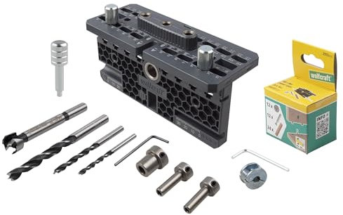 wolfcraft Kit de ferrures excentriques pour meubles - 4665000 - Kit complet pour assemblages vissés lors de construction de meubles