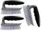 Best House | Scrubbing Brushes | Non-Slip Soft Grip Handle | Grey Black | 3 Pcs | Heavy Duty with Stiff Bristles | Household Cleaning Brush for Indoor & Outdoor, Bathroom, Kitchen, Carpet, Floor
