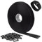 Double Dragon 10m x 2cm Reusable Hook & Loop Cable Straps with 50 Buckles – Adjustable, Free Cut-to-Length Fastening Tape for Cable Tidy, Wire Management, Cord Organizer, Securing & Bundling,