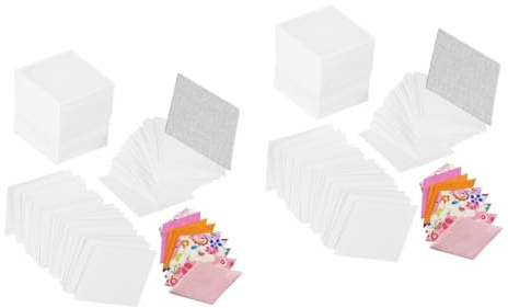 Gadpiparty 2 Sätze Patchwork-papiervorlage Nähen Quilt-vorlagen Musterpapier Einfach Zusammensetzen Klein Quilt-piercing-accessoire Papier-piercing-vorlagen Weiß 300 Stück * 2