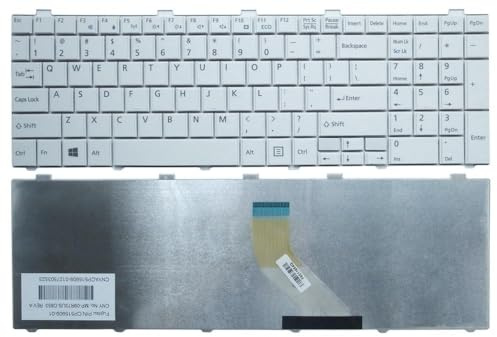 JYJYGDM Laptop-Teile Neue US-Tastatur for Fujitsu Lifebook AH530 AH531 NH751 A530 AH502 Englisch Laptop(White)