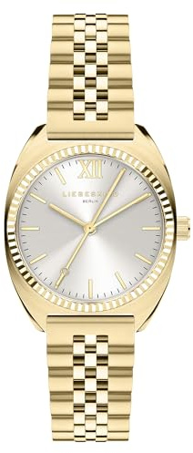LIEBESKIND Berlin Damen Armbanduhr LT-0495-MQ Edelstahl in IP Gold am Edelstahlband