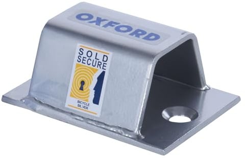 Oxford Anchor10 | Sold Secure Bicycle Silver Rated High Security Ground & Wall Anchor Kit, Silver
