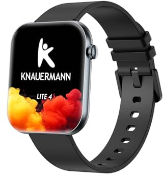 Knauermann Lite 4 eckig schwarz - schwarzes Silikonarmband