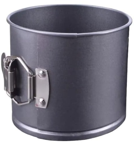 4/5/6/7inch Springform Cake Tin Non Stick Cake Pan, Non-Stick Heighten Bread Baking Pan, Removable Bottom Leak Proof Cheesecake Tin(16cm,Black Grey)