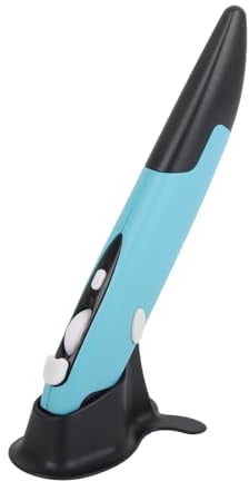 Obetuens 2.4GHz Wireless Optical Pen Mouse, 500/1000 DPI Adjustable Handheld Mini Air Mouse for Laptop, Computer, Notebook Compact Ergonomic Design for Handwriting Presentation (Blue)