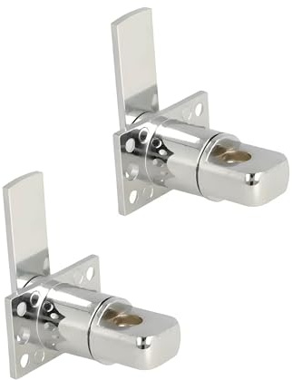 Gedotec Cerradura de husillo ROTO con placa trasera giratoria 180° Ø22 x 25 mm cromo pulido – 2x cerradura de husillo con orificio de 8,5 mm para candado – cerradura de seguridad para armarios de