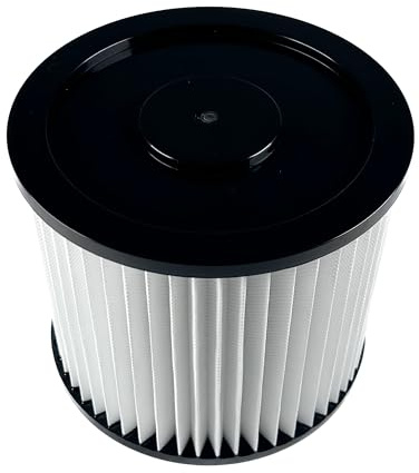 Distri+ - FIltre cartouche pour aspirateur eau et poussière compatible avec Parkside PNTS, Mc Kenzie, Philips Mobilo, Rowenta, Fam, Aquavac... diamètre 15 cm