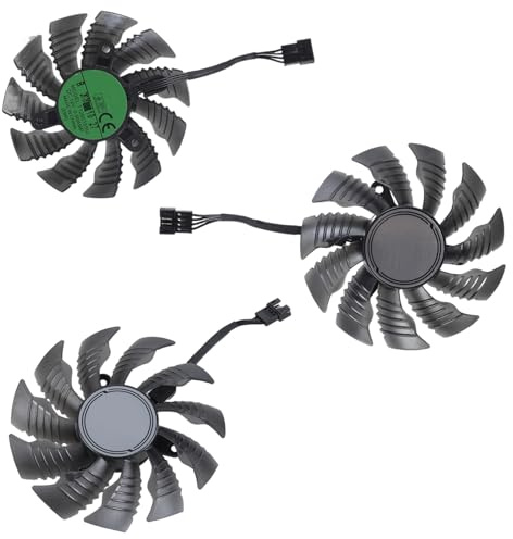 Elnwnnkc Grafikkartenlüfter 4-polig DC12V für RTX3070ti 3080 3090 Effektives Wärmemanagement in Computersystemen T129215SU für Grafikkartenlüfter
