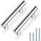 Probrico 5 Pack Polished Chrome Cabinet Door Handles Stainless Steel Furniture Knob Kitchen Cupboard Drawer Pull Hole Spacing 76mm