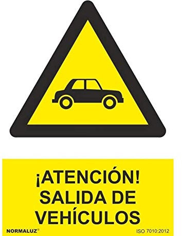 Señal industrial ¡Atención! Salida de Vehículos SEKURECO