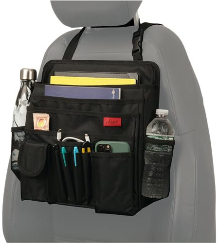Lusso Gear Car Front Seat Organizer | Fits Any Car/Truck - Storage for Laptop/iPad/Office Supplies & More - Strong & Durable - Mobile/Car Office Organizer - Also for Law Enforcement/Police/Patrol Bag