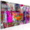 murando - Leinwand Bilder Abstrakt 150x50 cm Vlies Leinwandbild 1 tlg Kunstdruck modern Wandbild Wandbilder Groß XXL Wohnzimmer Wanddekoration Leinwandbilder Panoramabild- bunt wie gemalt a-A-0217-b-c