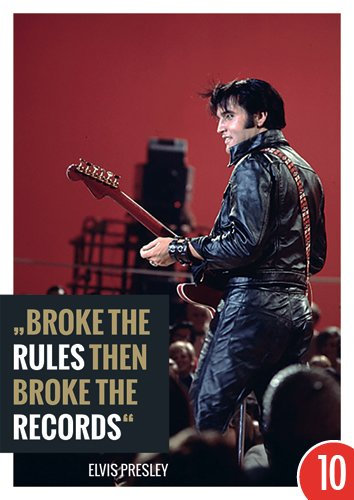 10er-Pack: Postkarte A6 +++ LUSTIG von modern times +++ ELVIS PRESLEY BROKE THE RULES +++ MODERN TIMES © 2018 ABG EPE IP LLC elvis.com