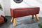 invicta INTERIOR riess-Ambiente Kultige Design Sitzbank Bock mit Echtleder Bezug 100cm Kult Schulsport Bank Turnbock-Optik Polsterbank Küchenbank