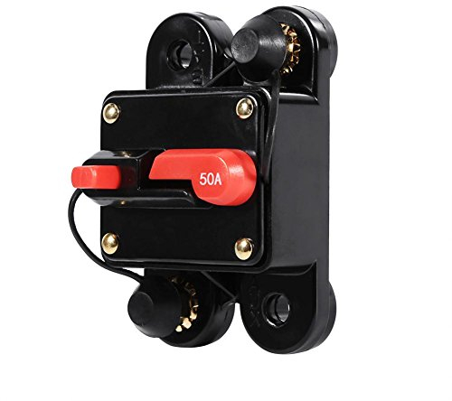 Keenso Marine Auto Sicherungsautomat Sicherungshalter, 12-24V 50A-100A Sicherungsautomat Auto Wasserdicht Sicherungshalter Leistungsschalter für Auto, Boot, Marine (50A)
