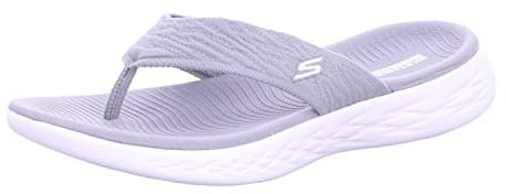 Skechers Damen ON-The-GO 600 Sunny Flipflop, Grau, 38 EU