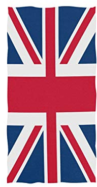 Mnsruu Britische Flagge Union Jack weiches Badetuch Hotel Spa Hand Gym Sport Handtuch 76 x 38 cm
