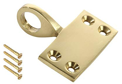 Dzina Pole Hook Pull (Sash Eye - Sash Lift) 12mm Polished Brass Pack of 1