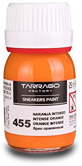 Flacon de 25 ml de peinture pour sneakers - Pour cuir lisse, cuir synthétique et toile - Orange intense (455)