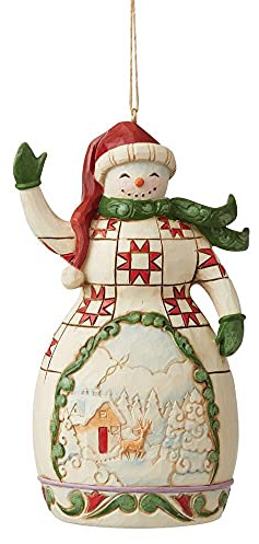 Rot & Grün Schneemann Ornament