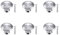 VIPMOON 6 Pack Cabinet Door Knobs Brushed Nickel Round Drawer Handle Hardware Stainless Steel with Screw for Cabinet Kitchen Bathroom Bedroom