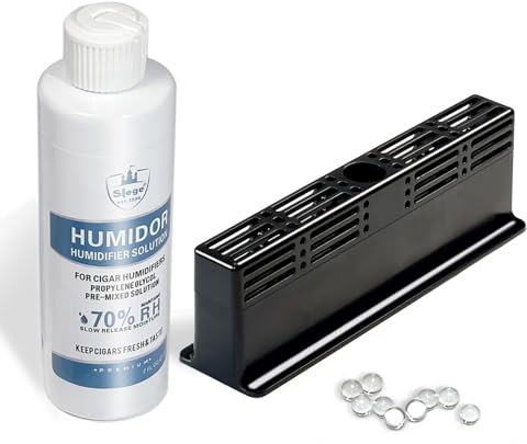 Humidor-Lösung und 3-Wege-Zigarren-Luftbefeuchter-Set, Humidorflüssigkeit zur Befeuchtung, Humidor-Luftbefeuchter-Kombination, 200 ml, funktioniert für jeden Zigarren-Humidor, Zigarren-Box, passend