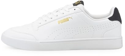PUMA Unisex Shuffle Perf Niedrige Turnschuhe, Weiß White Team Gold/Peacoat, 46 EU