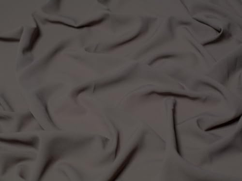 Georgette-Stoff, Einzelbett, Taupe, Meterware