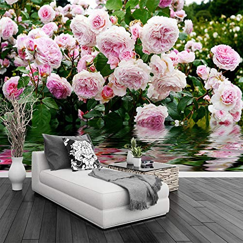 YXTSmurals Fototapete Selbstklebende 3D Effekt Pink Mode Pflanzen Blumen 3D Tapete Wandtapete Art Poster Wohnzimmer Kinderzimmer Tv Hintergrund Wanddeko Wandbilder