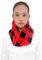 Lina & Lily Winter Loop Schal Snood Damen aus Kunstpelz (Schwarz, Rot)