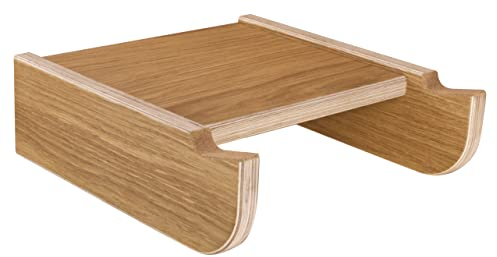 holzkin Fahrradhalter/Wandhalterung für Fahrräder - Holz - Multiplex mit Eiche (Multiplex Eiche, Lenkerbreite bis 50 cm)