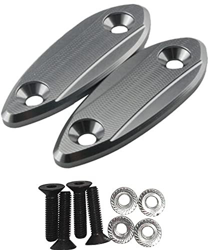 Motorrad Rückspiegel Sockel für R6 und für ZX6R ZX25R NINJA 650 400 250 300 250sl, PSLER Seitenspiegel Wind Wings Base Ersatzkappe Motorrad Zubehör(Titan)