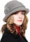 Yutdeng Winter Strickmütze Damen Beanie Fischerhut Blume Krempe Wintermütze Warme Mütze Bucket Hat Anglerhut für Frauen Stricken Beanie, Grau